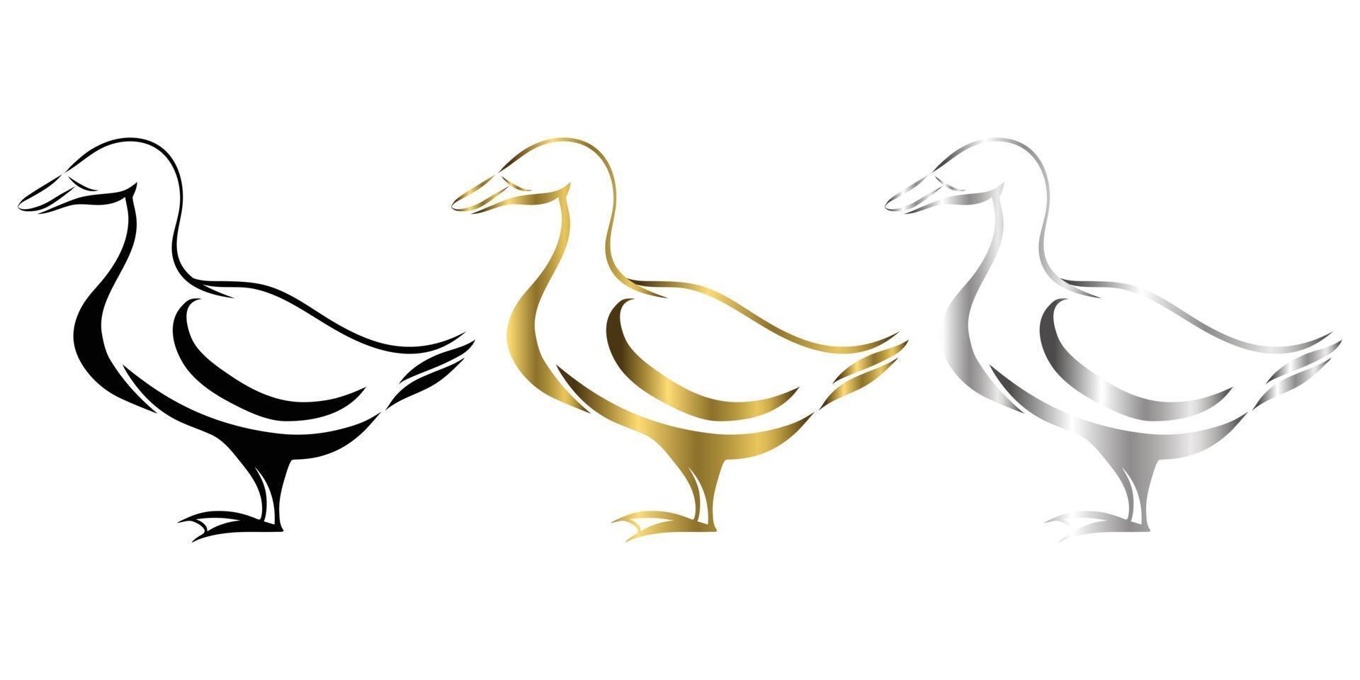 Duck animal vector logo eps 10