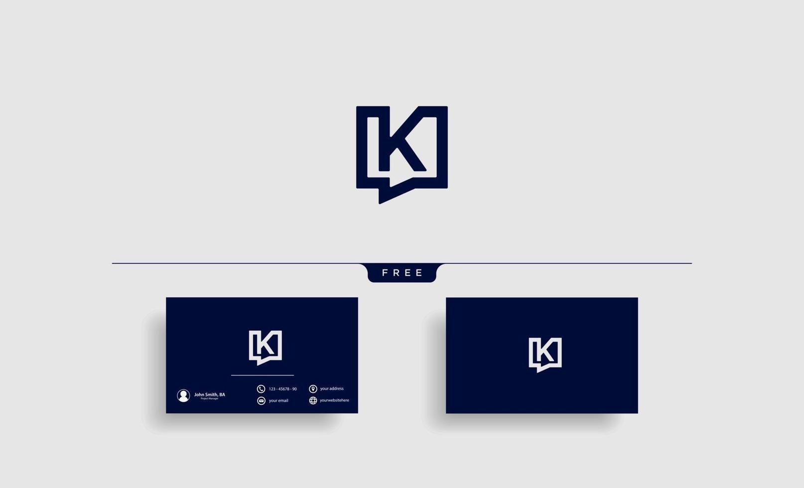 Letter K Chat Logo Template Vector Design