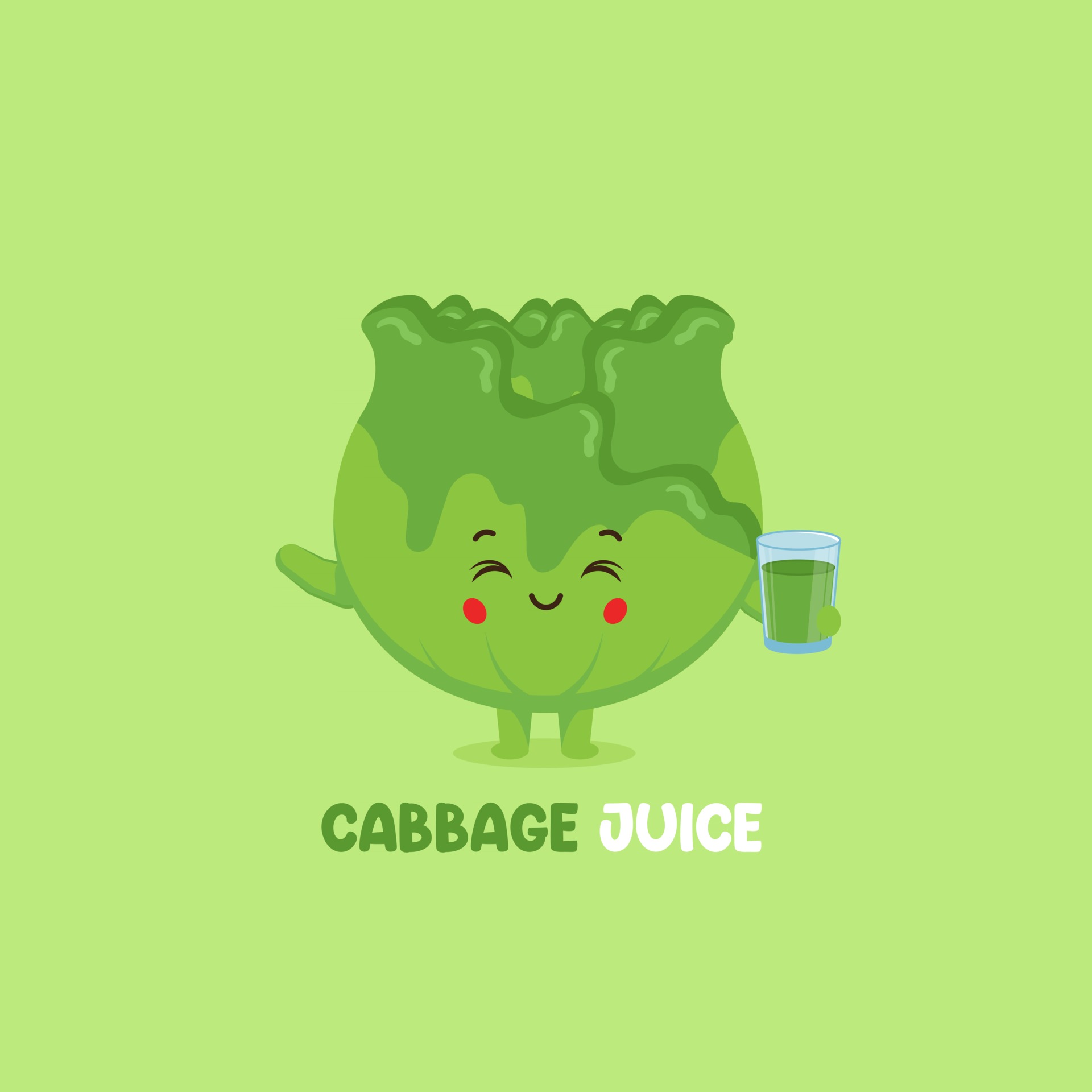 Cute Smiling Cabbage Juice Character 2520380 Vector Art at Vecteezy