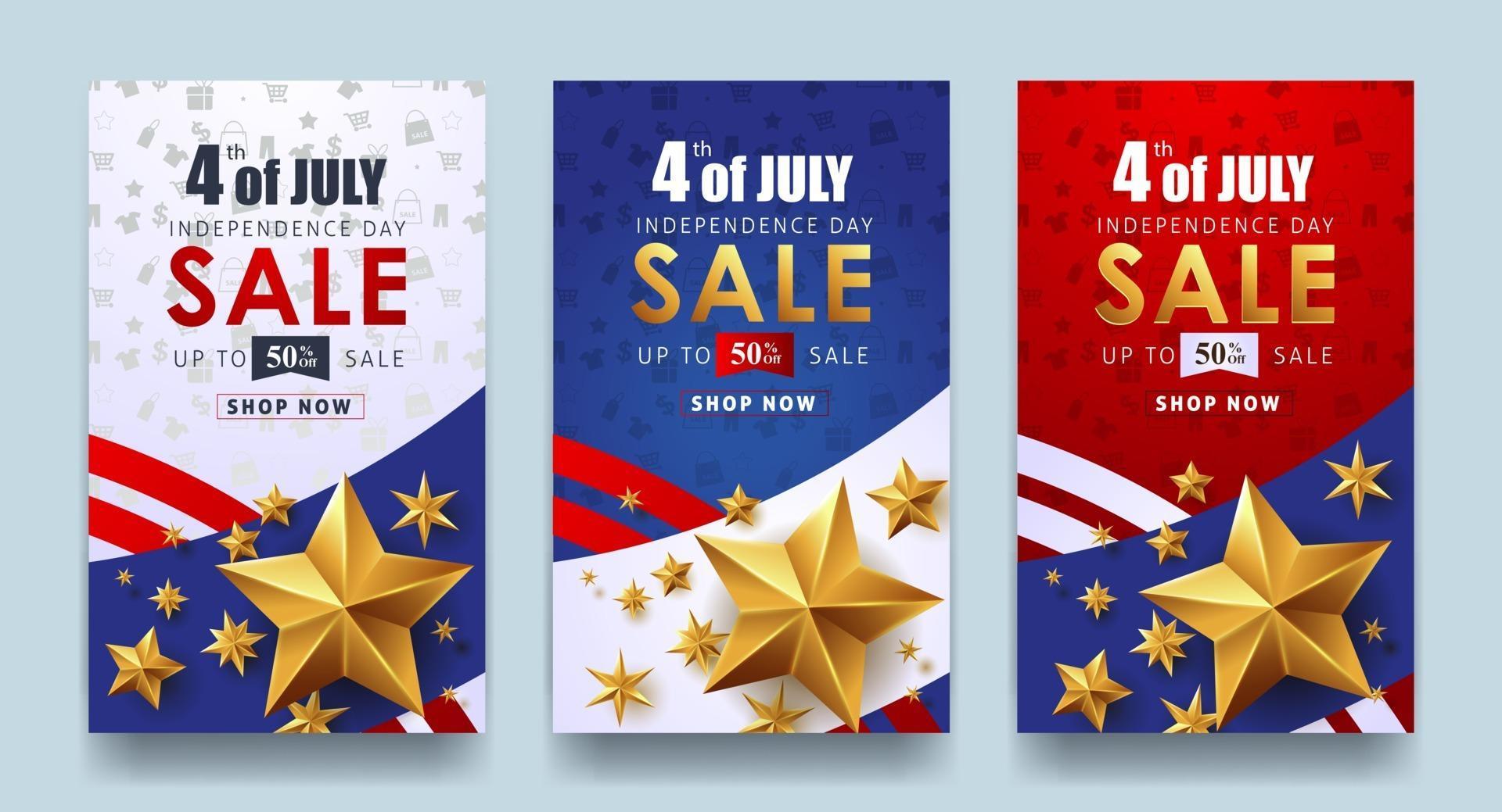Independence day USA sale promotion banner template 2520442 Vector Art