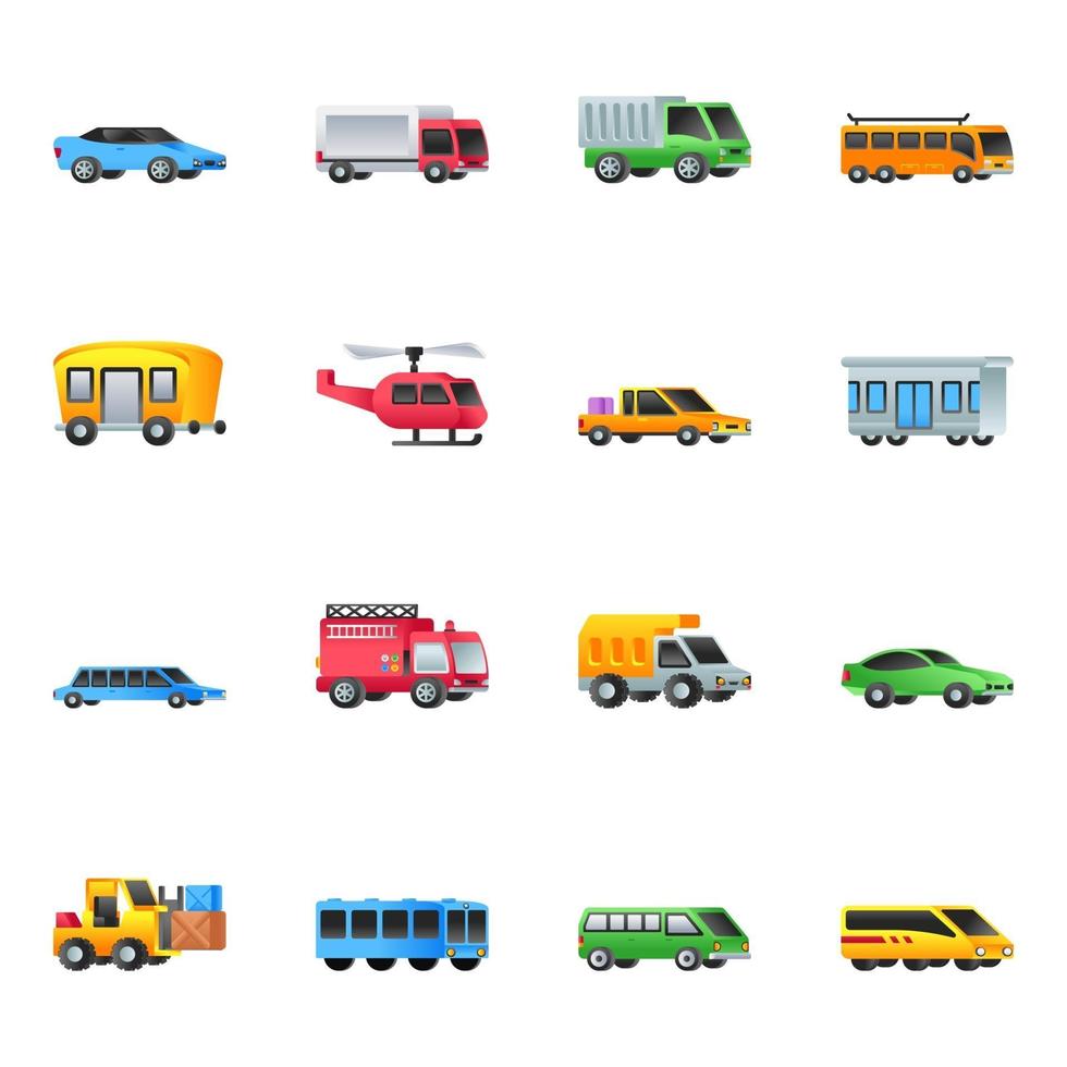 Pack of Automobiles vector