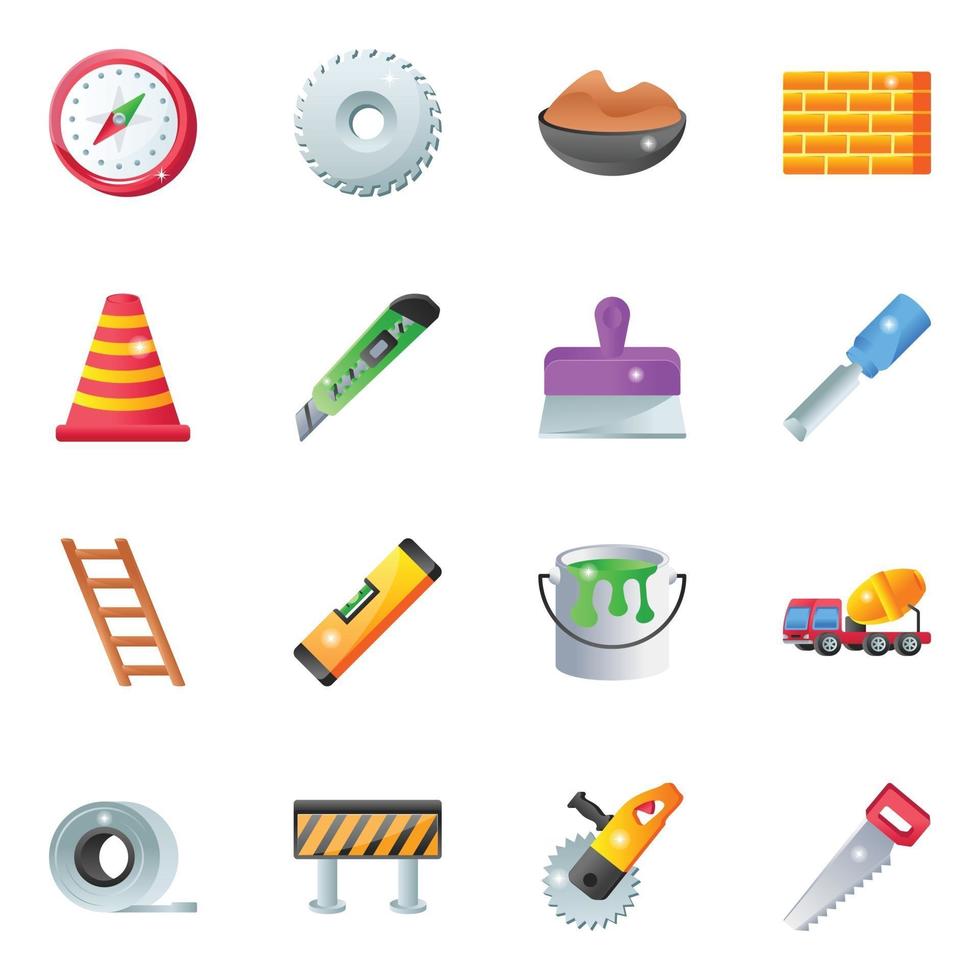 Pack of Construction Tools 2520544 Vector Art at Vecteezy