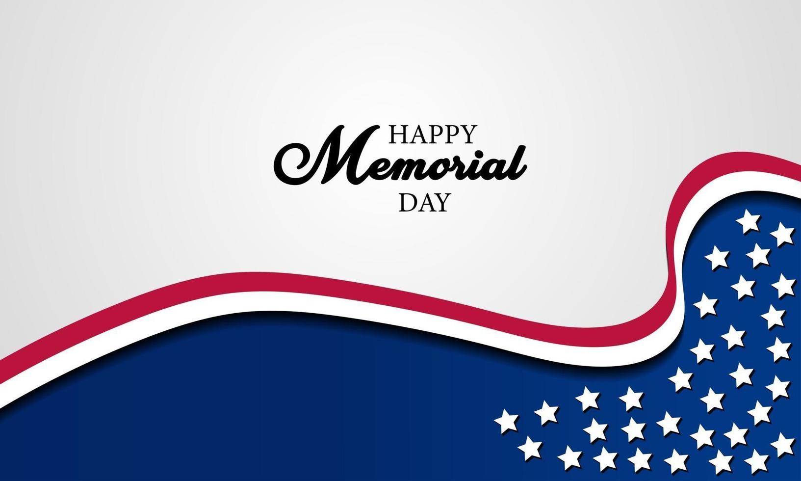 USA Memorial Day background in United States national flag colors vector