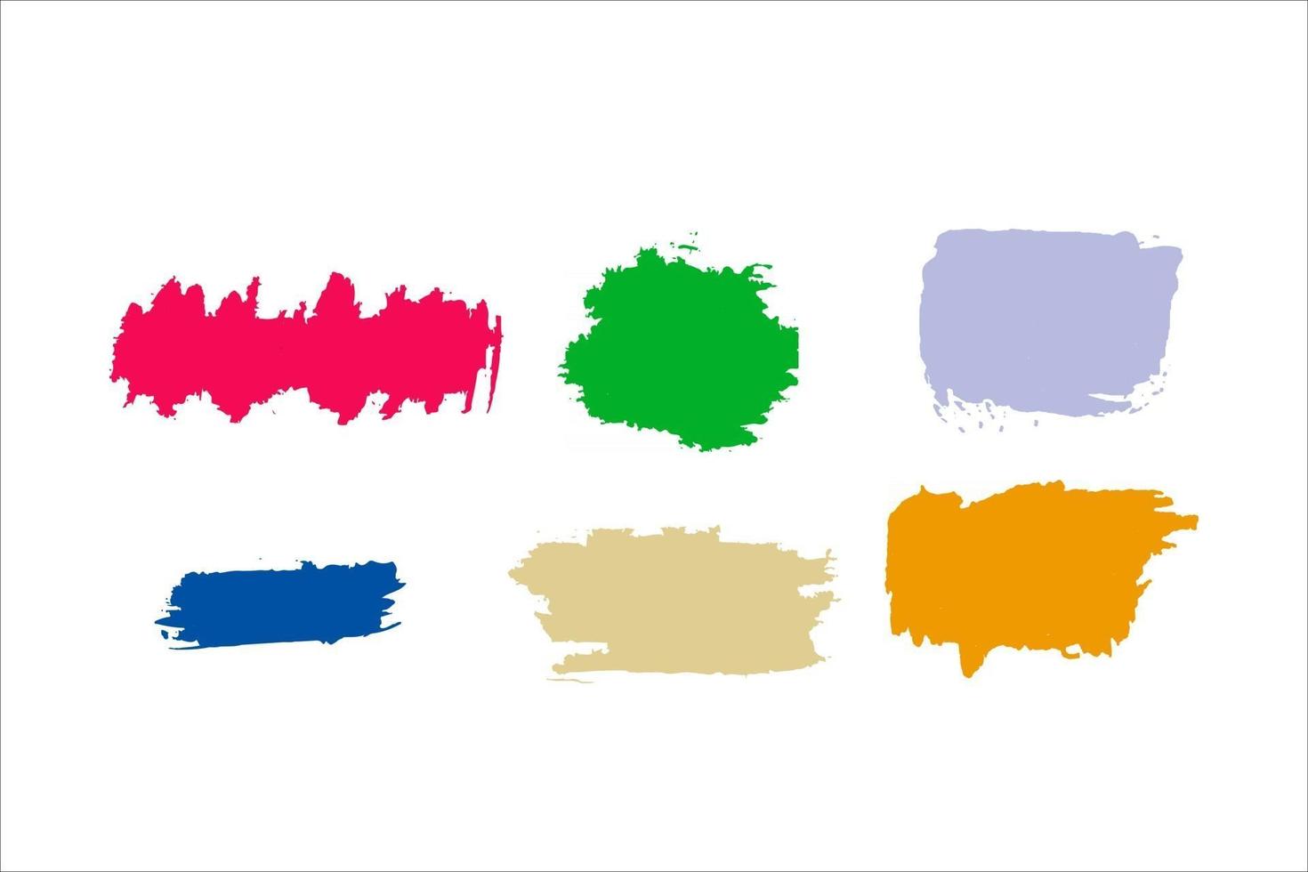 colorful grunge brush set vector