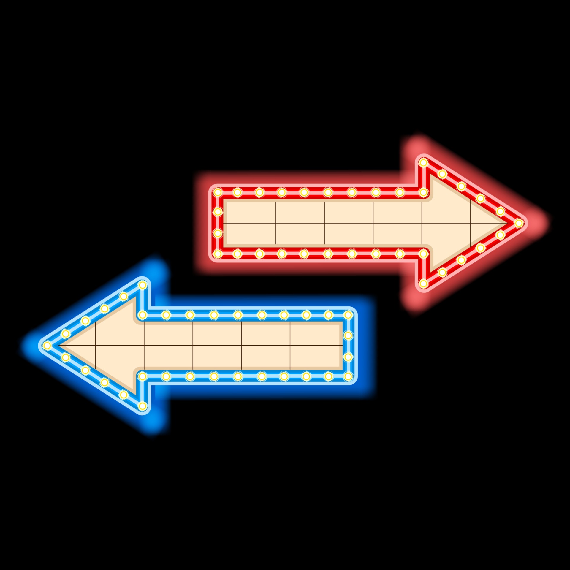 Neon arrow pointer isolated realistic 2520675 Vector Art at Vecteezy