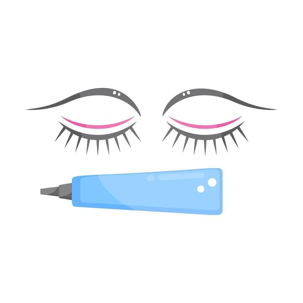 Eyelashes  ladies beauty accessory vector