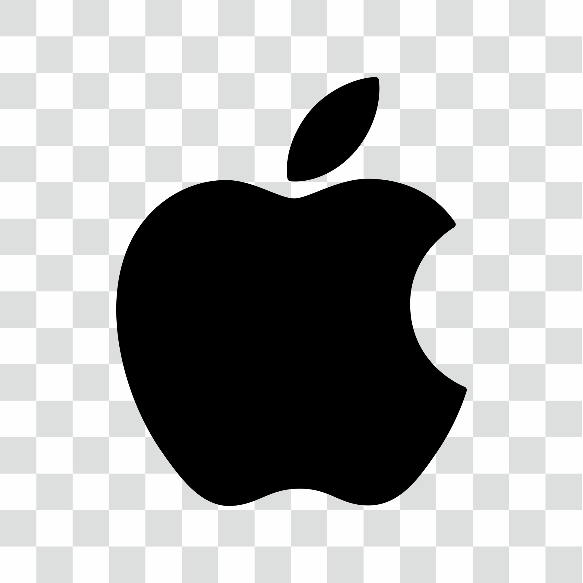 apple logo black isolated on transparent background 2520838 Vector Art at  Vecteezy