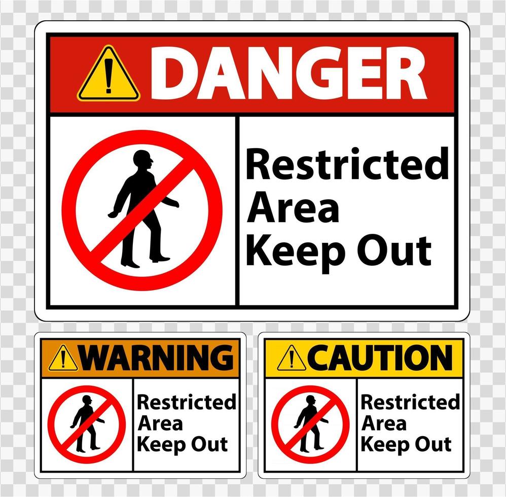 Restricted Area Keep Out Symbol vector