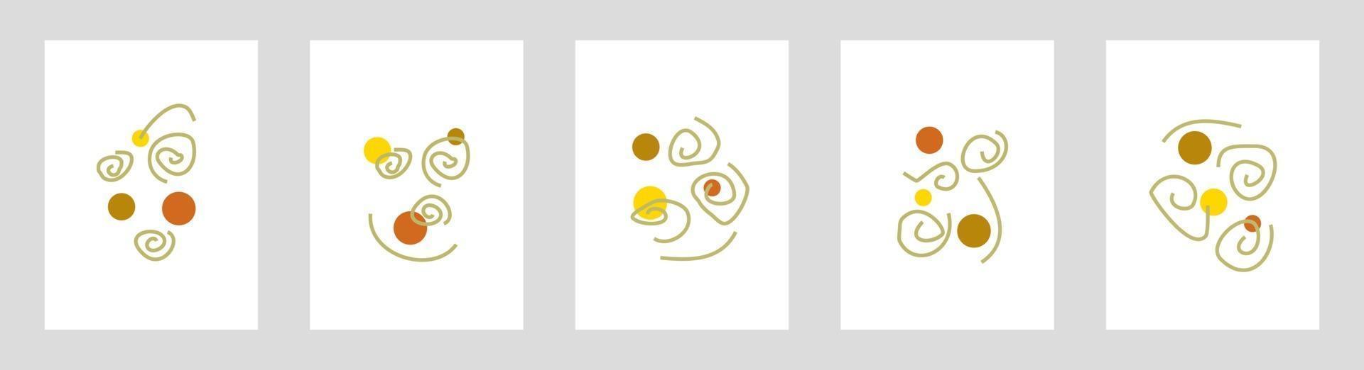 Set of creative with hand drawn background for wall design vector