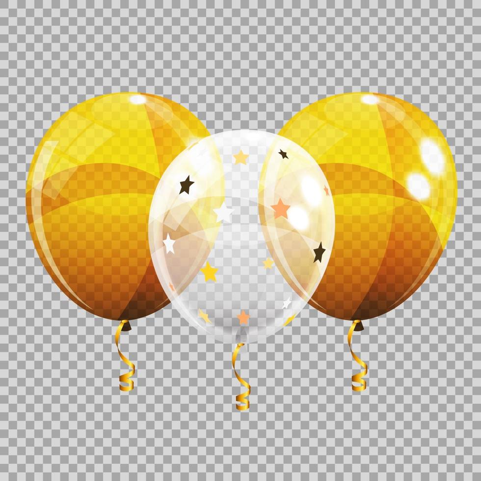 Group of Colour Glossy Helium Balloons Isolated vector