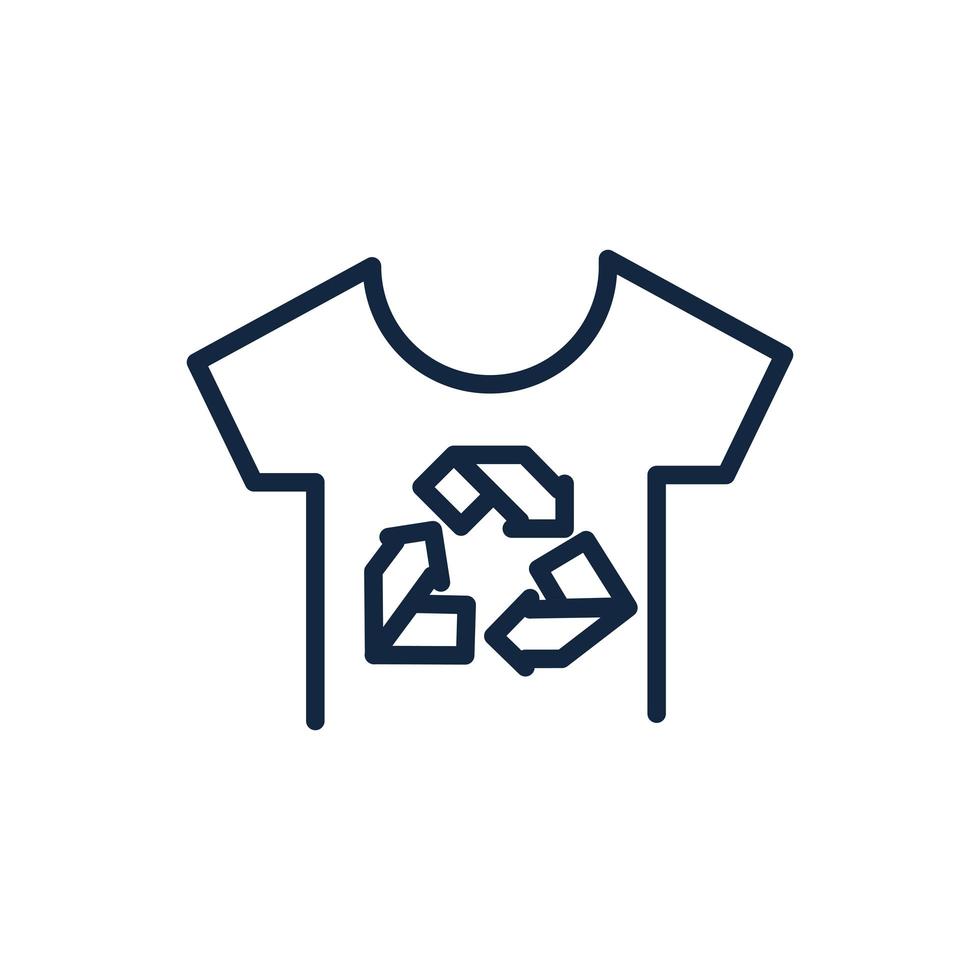 shirt recycle symbol ecology environment icon vector