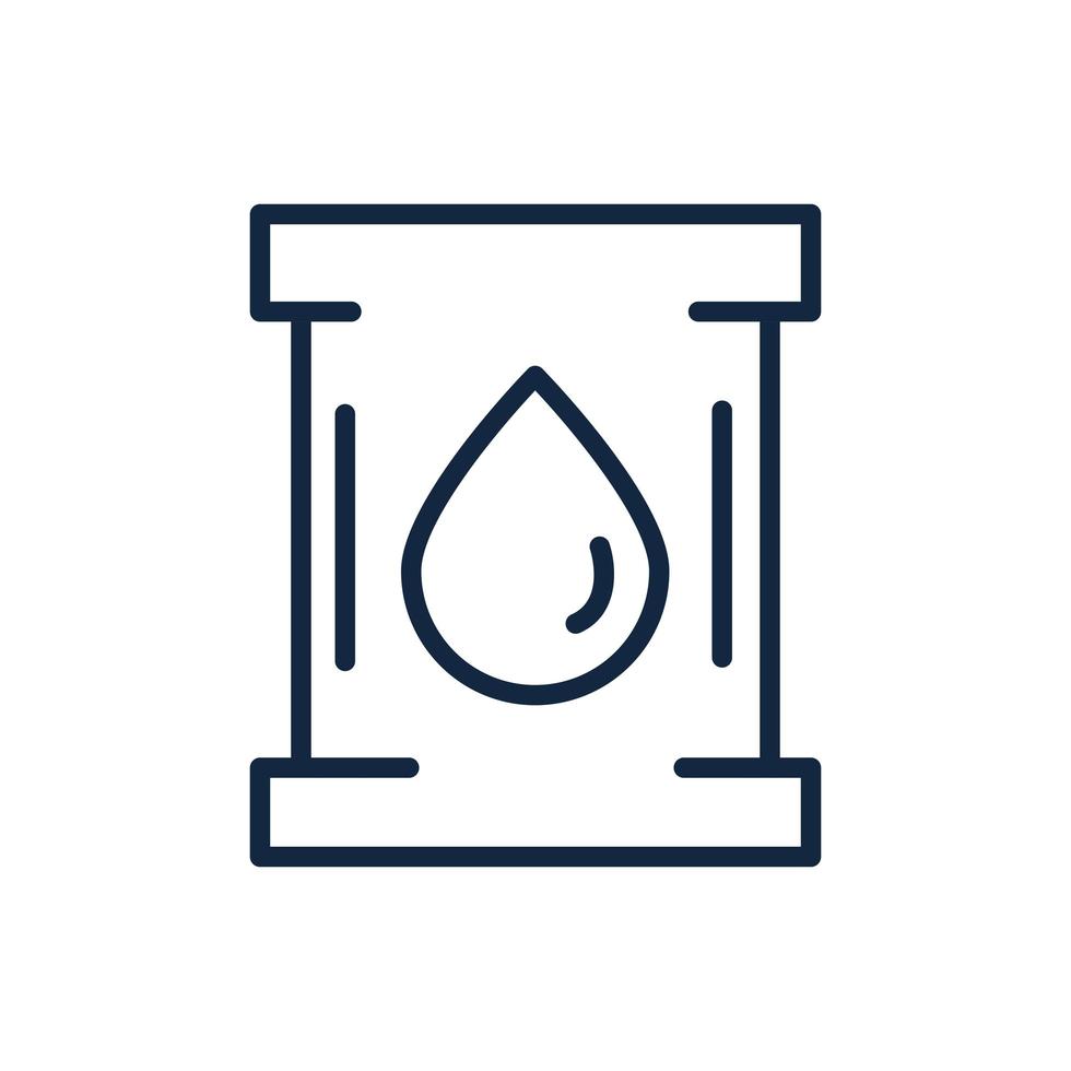 oil barrel ecology environment icon linear vector
