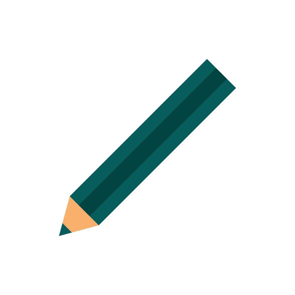 lápiz verde color dibujar educación escuela icono diseño vector