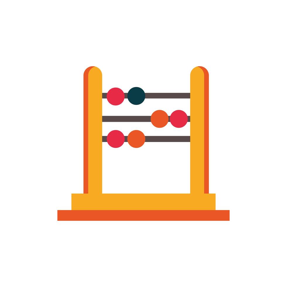 abacus arithmetic elementary education school icon design vector