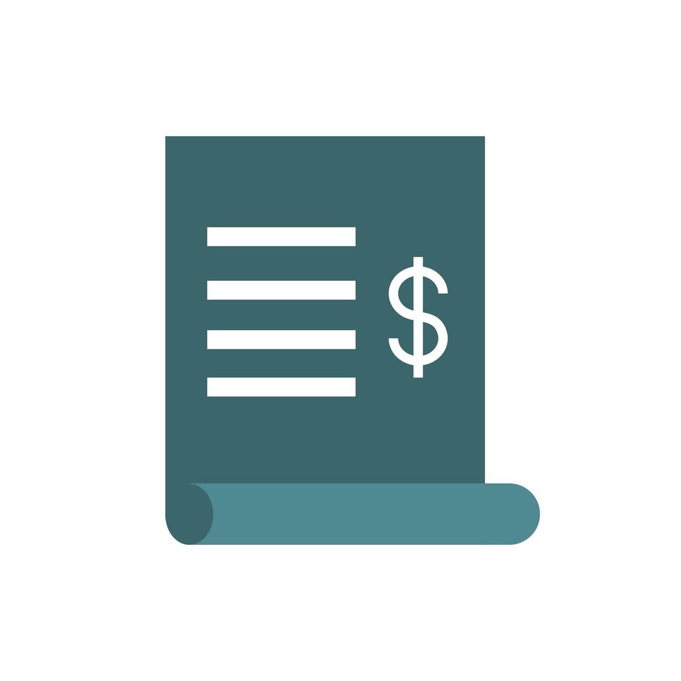 bill paper account business commerce shopping vector