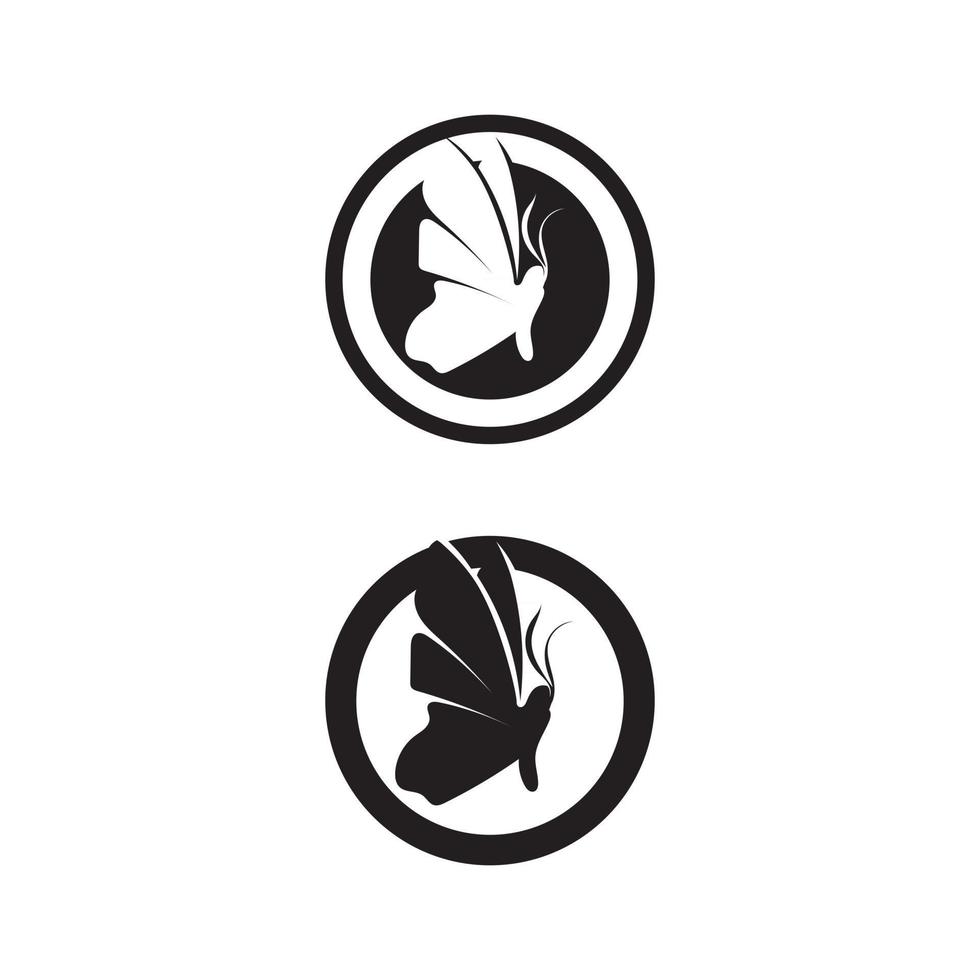 animal Vector Butterfly conceptual simple colorful icon Logo Vector Animal Insect