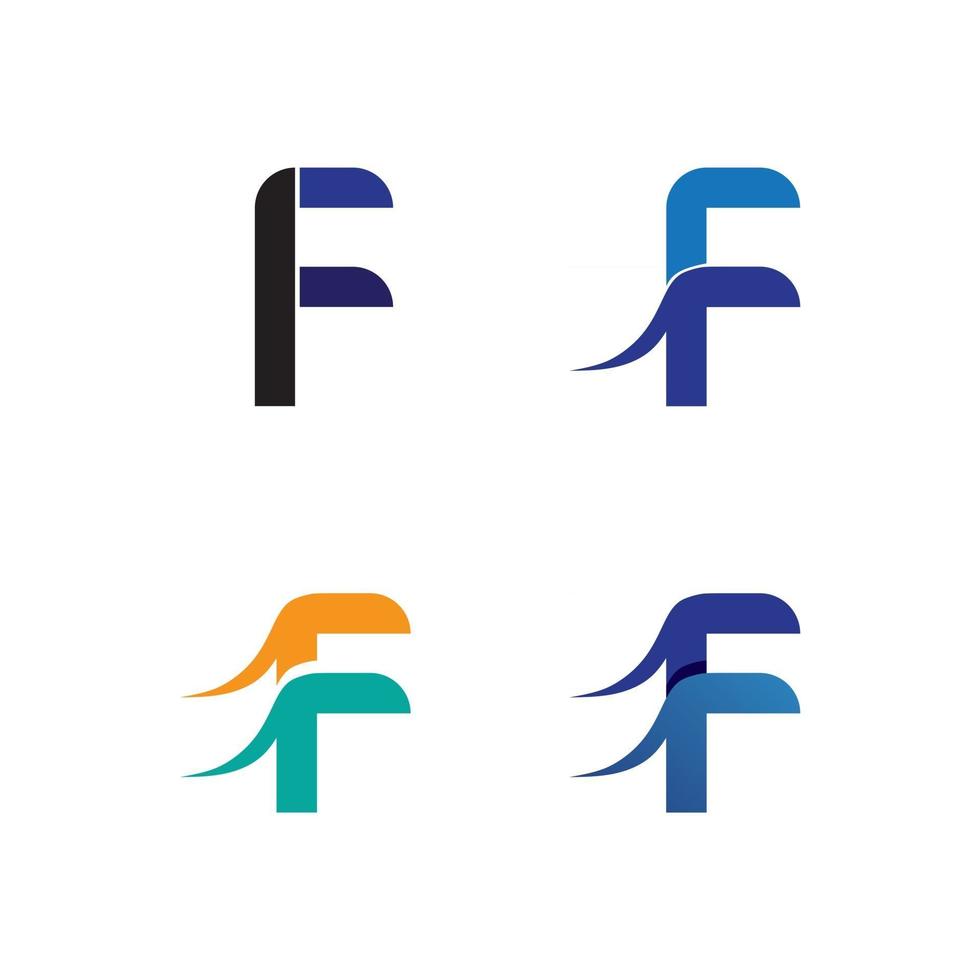 F letter logo and symbols template vector icons