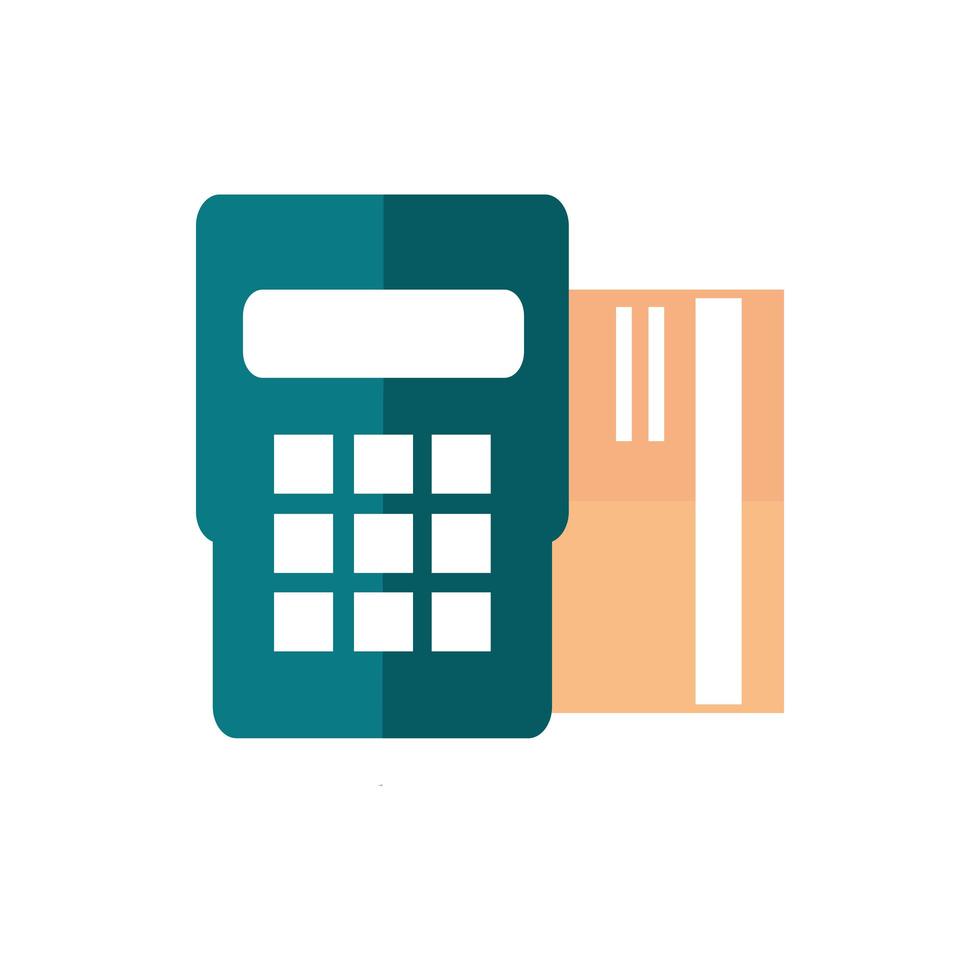 pos terminal bank card payment business commerce shopping vector