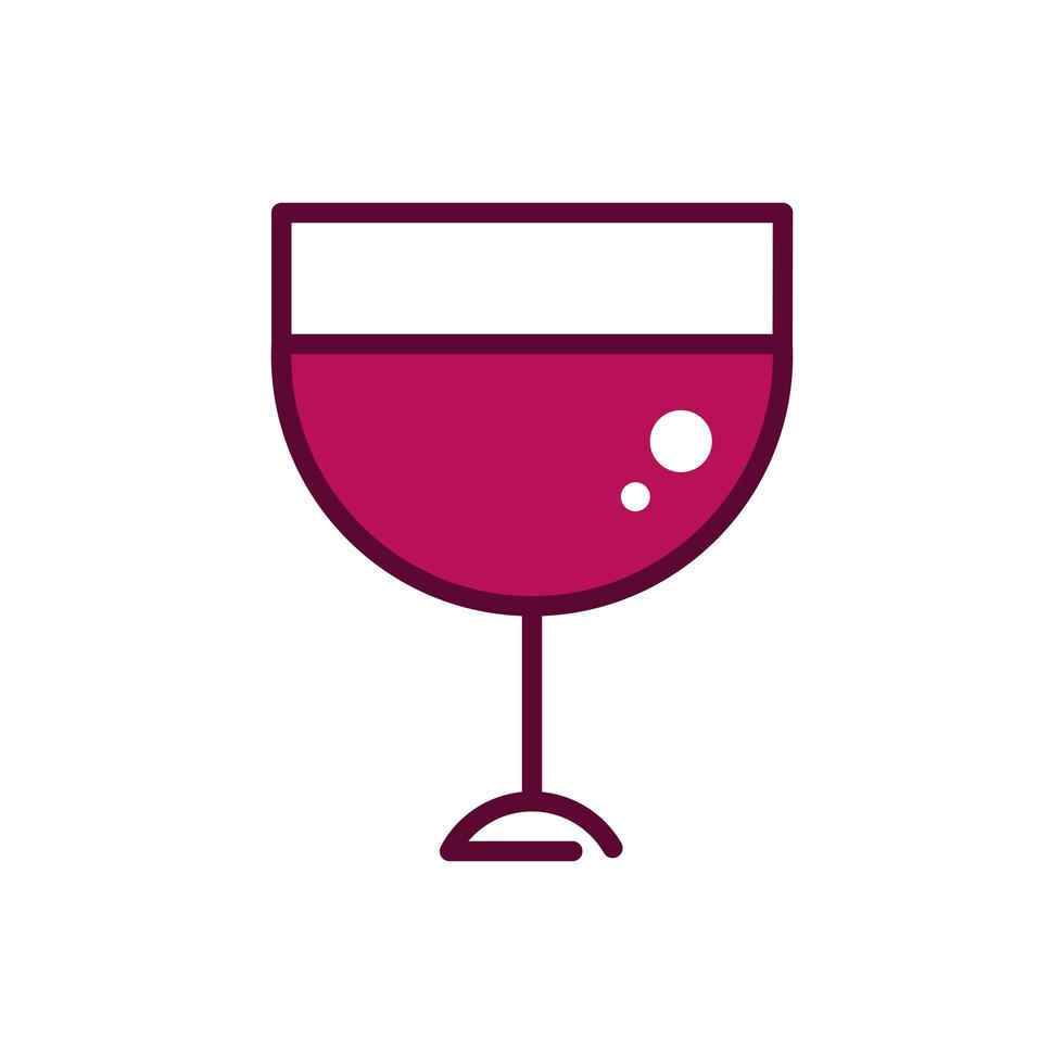 copa de vino globo celebración bebida bebida icono línea y lleno vector