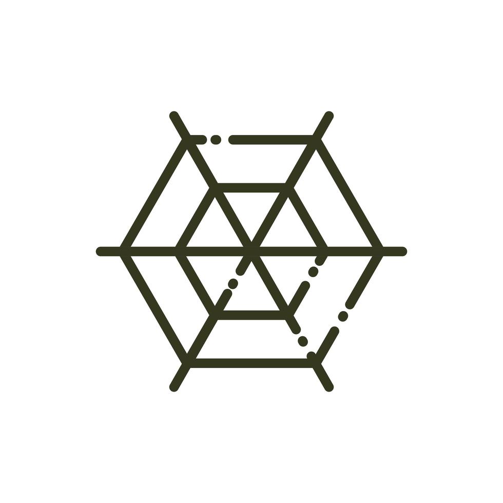 spiderweb insect nature line design vector