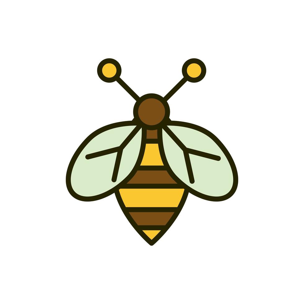 bee insect wildlife nature drawing vector
