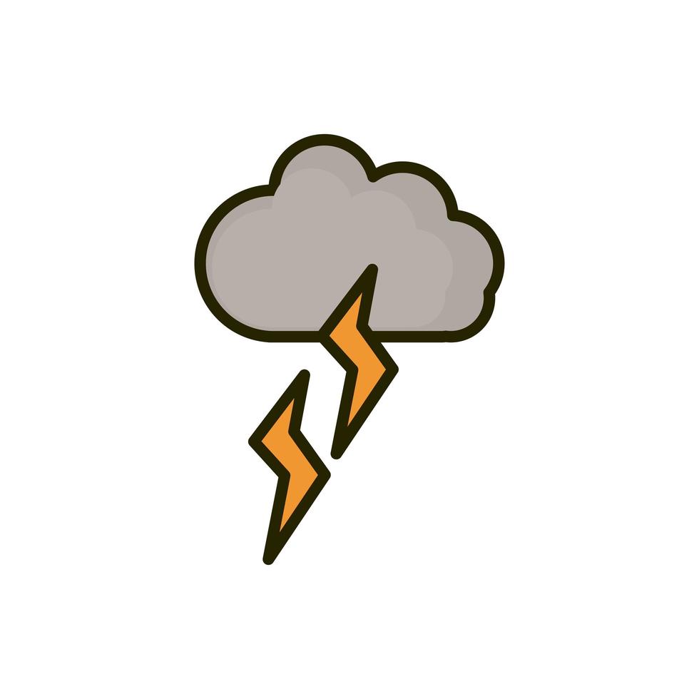 nube rayo tormenta rayos naturaleza dibujo vector