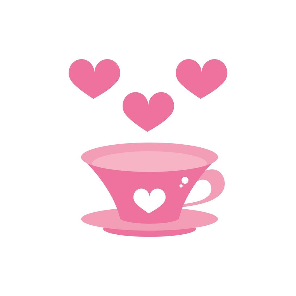 coffee cup and saucer clipart heart