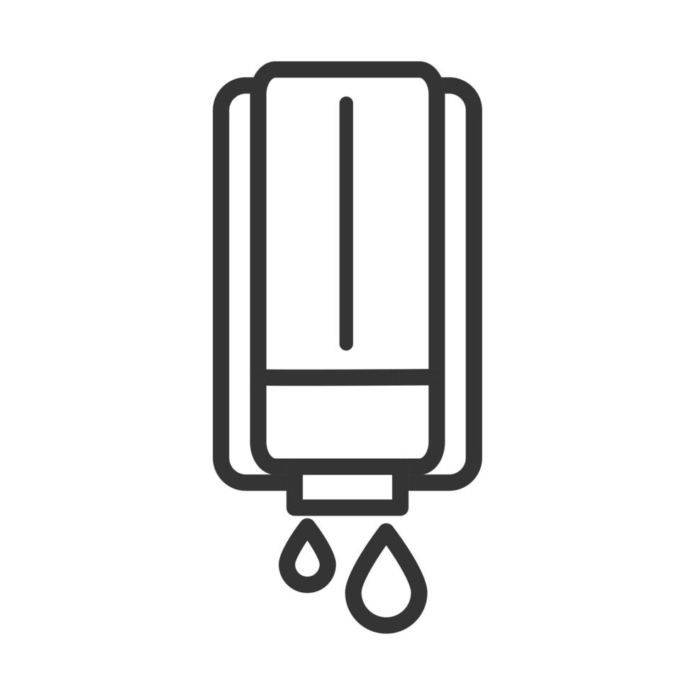 virus covid 19 pandemic dispenser liquid soap line style icon vector