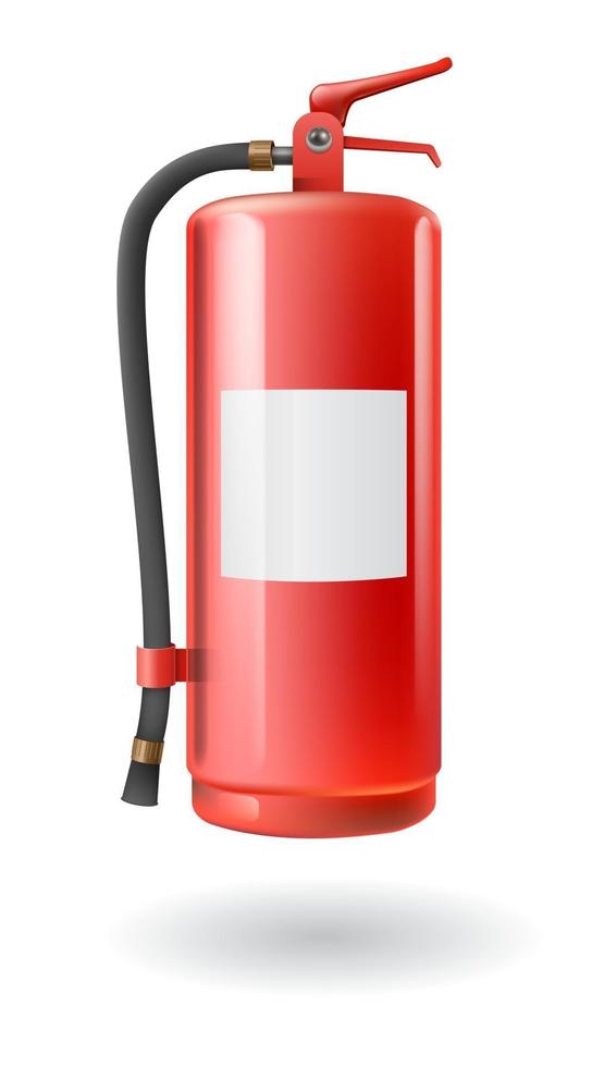 Vector realistic red fire extinguisher