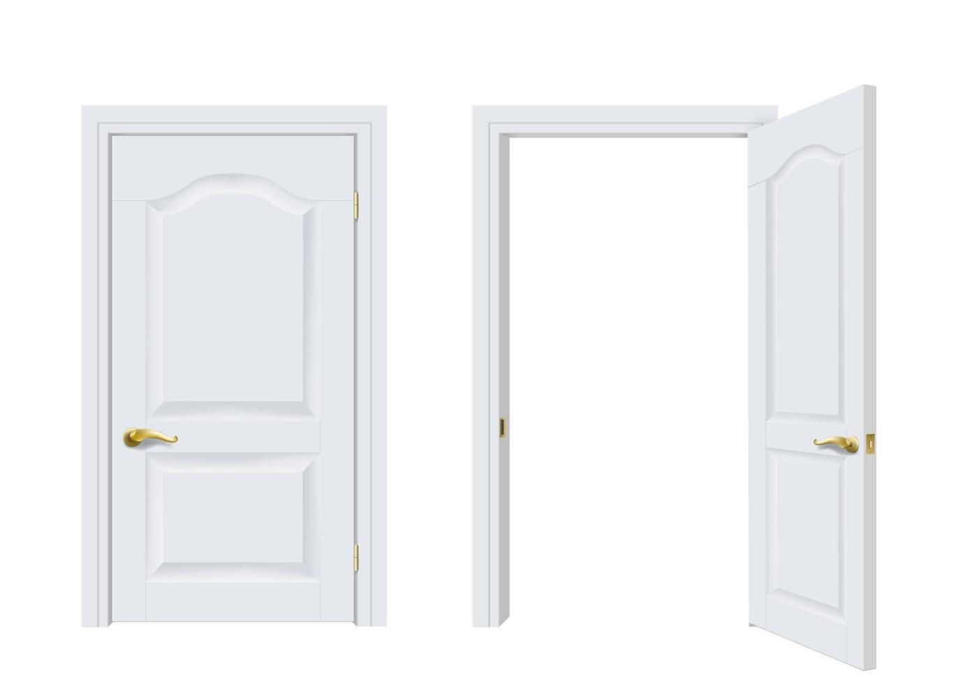 modern entrance doors vector