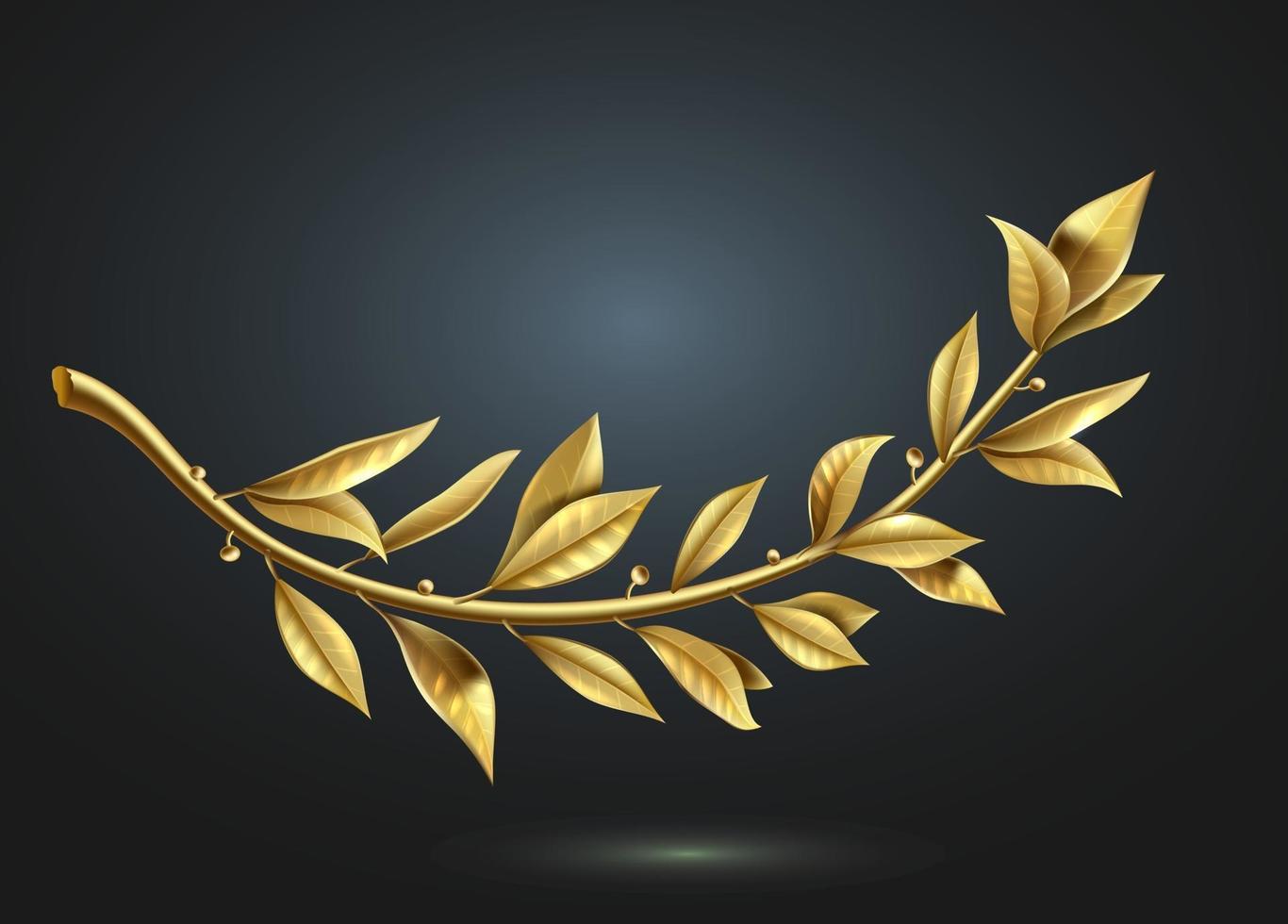 antique realistic vintage winner laurel wreath vector