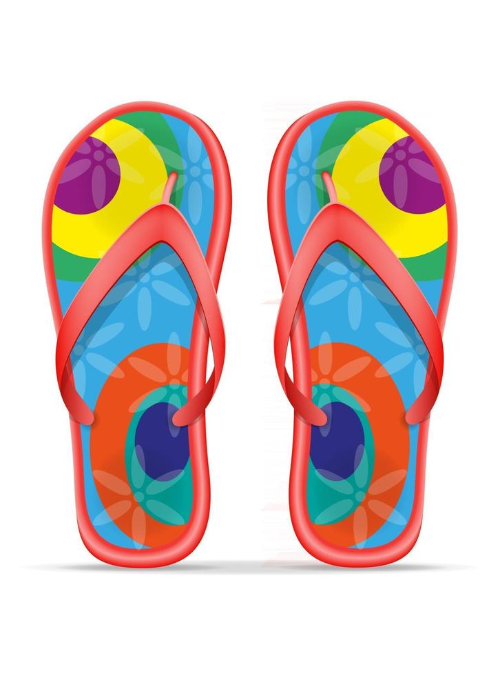 beach slippers stock vector illustration isolated on white background