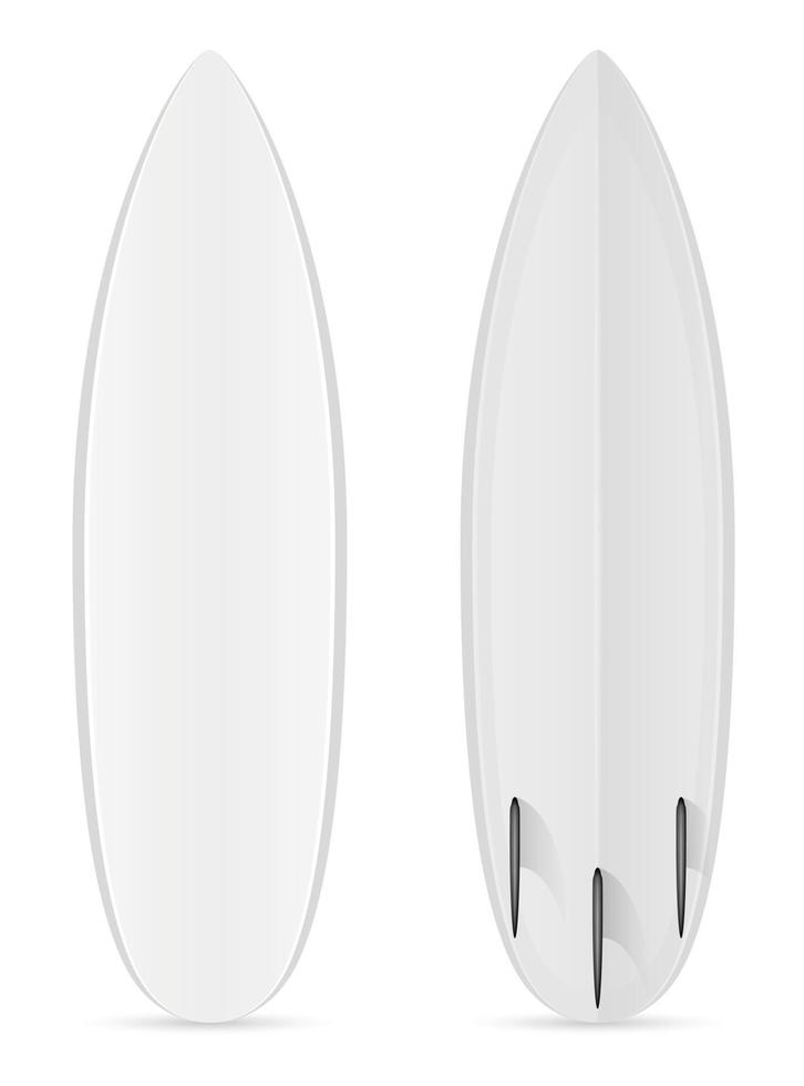 Ilustración de vector de stock de tabla de surf aislada sobre fondo blanco