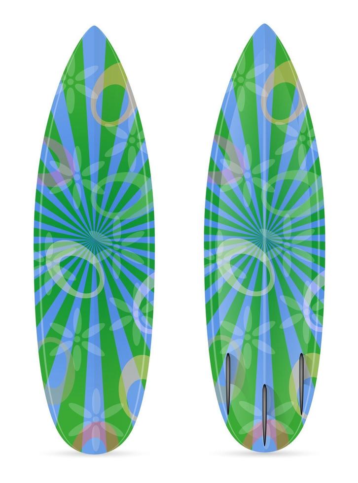 Ilustración de vector de stock de tabla de surf aislada sobre fondo blanco