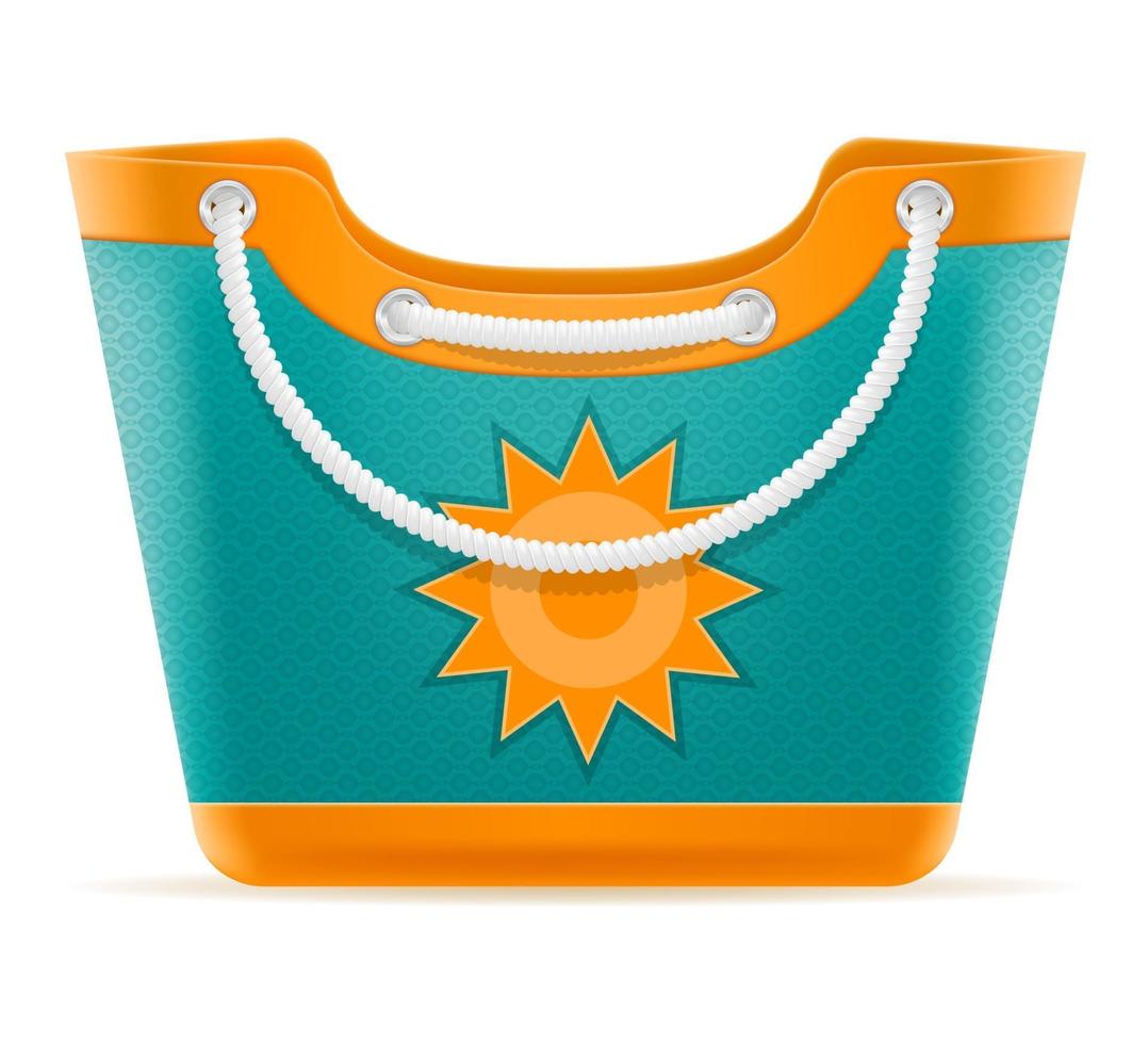 bolsa de playa para mujer stock vector ilustración aislada sobre fondo blanco