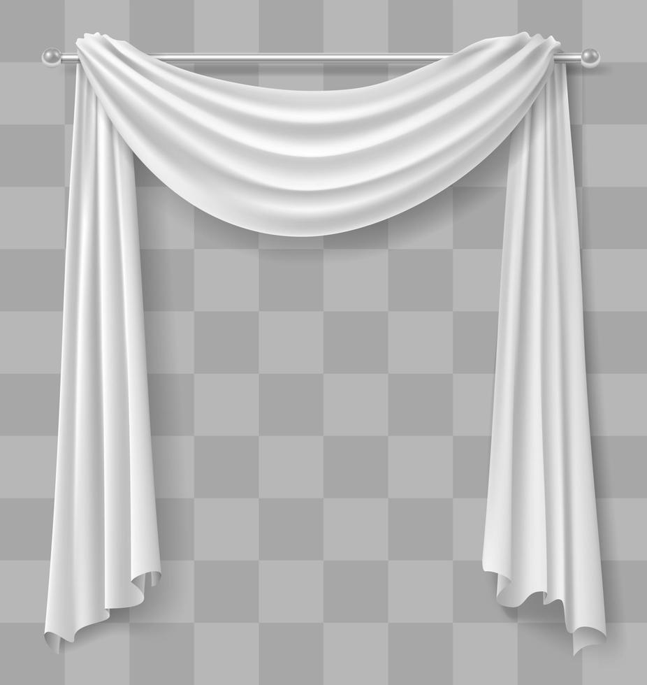 Curtain drapery isolated vector