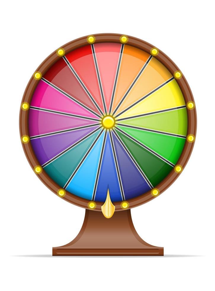 wheel of luck stock vector illustration isolated on white background