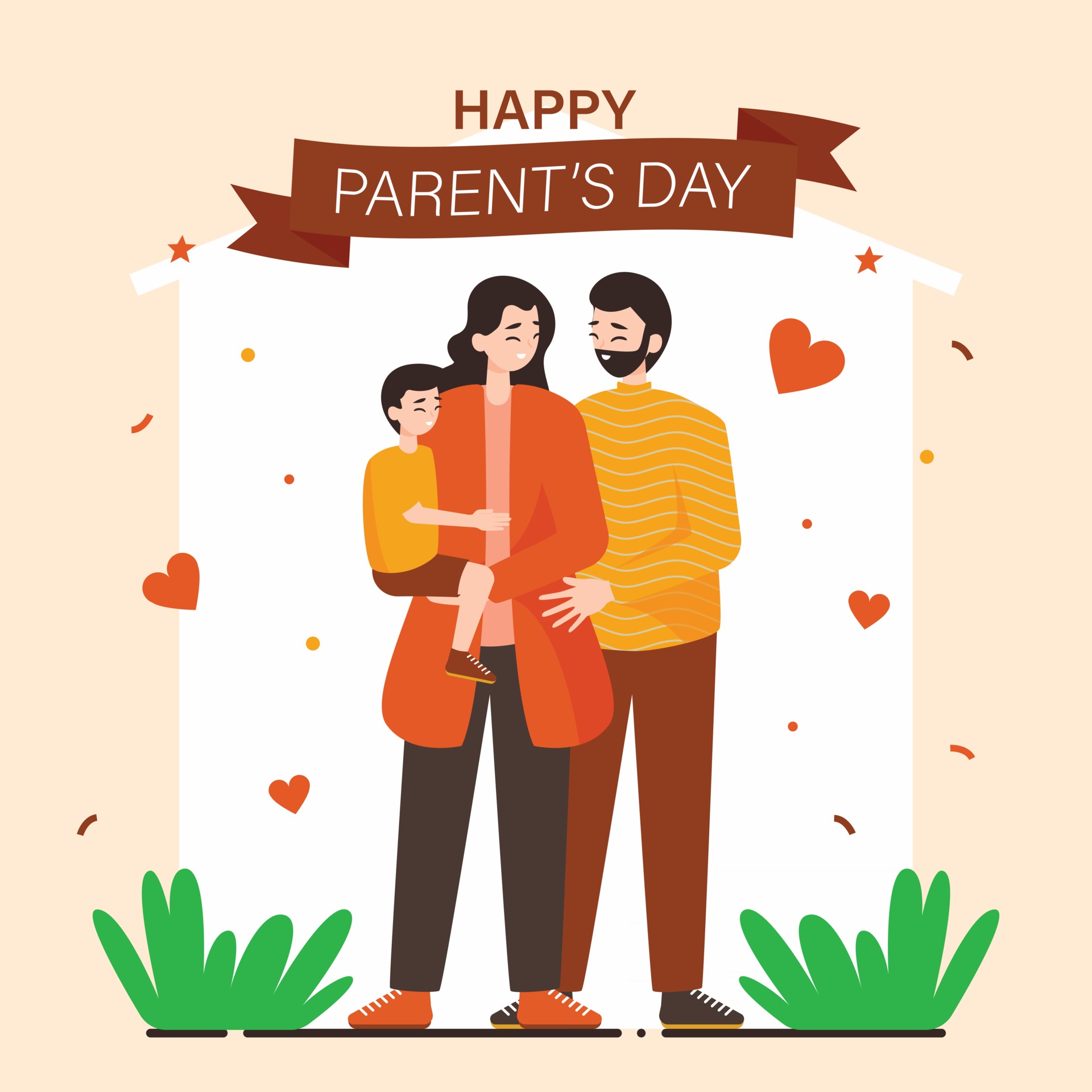 Happy Parents Day Concept 2523472 Vector Art at Vecteezy