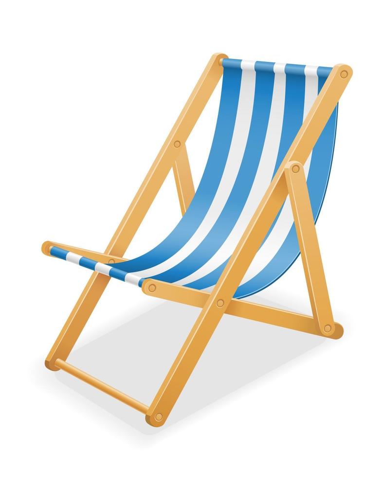 deck chair stock vector illustration isolated on white background