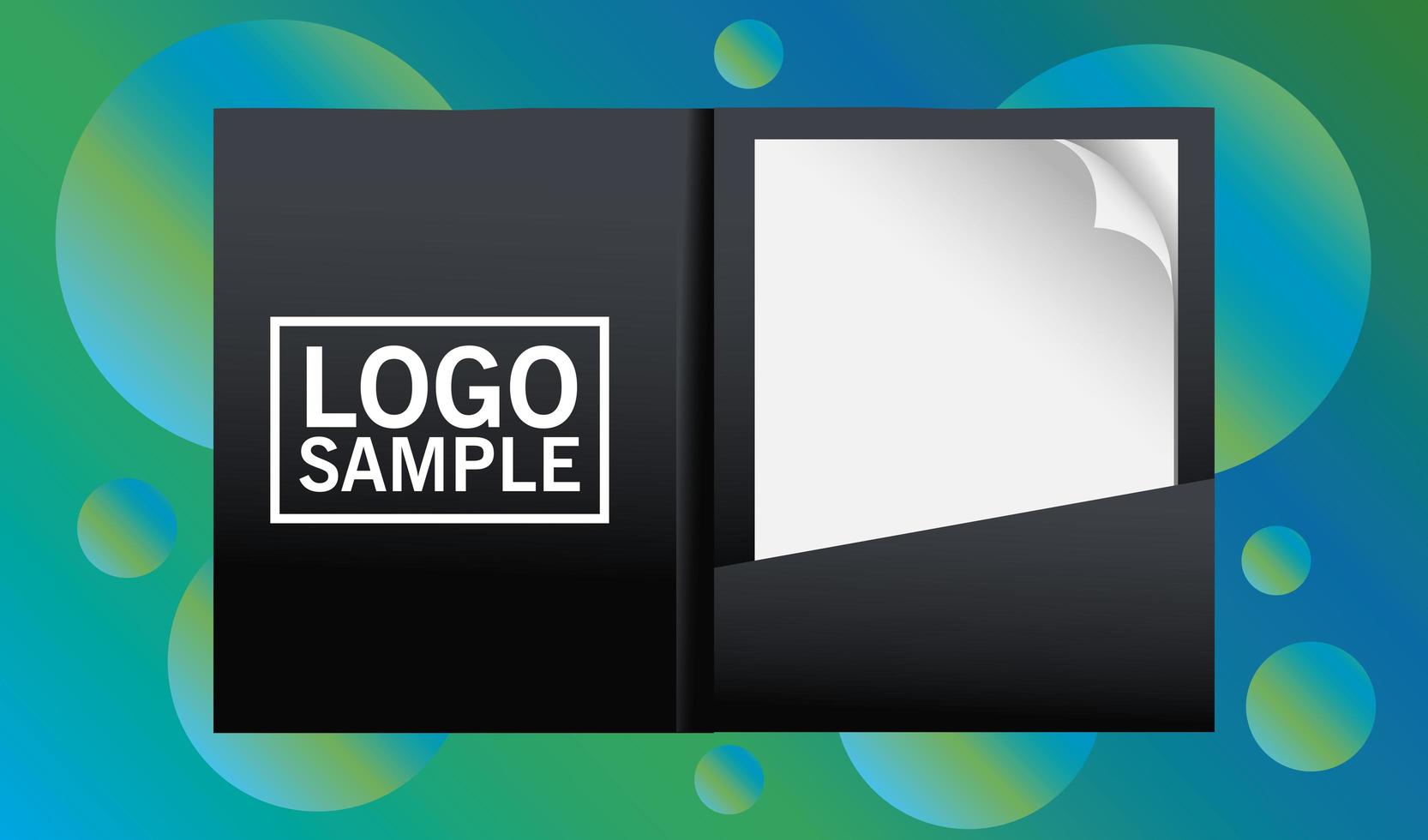 notebook agend black mockup icon vector