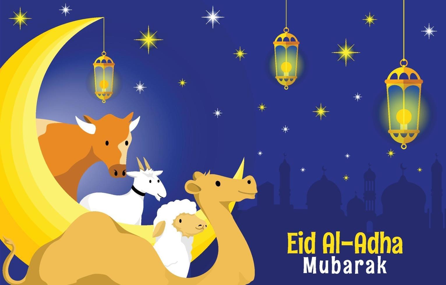 Eid Al Adha at Night vector