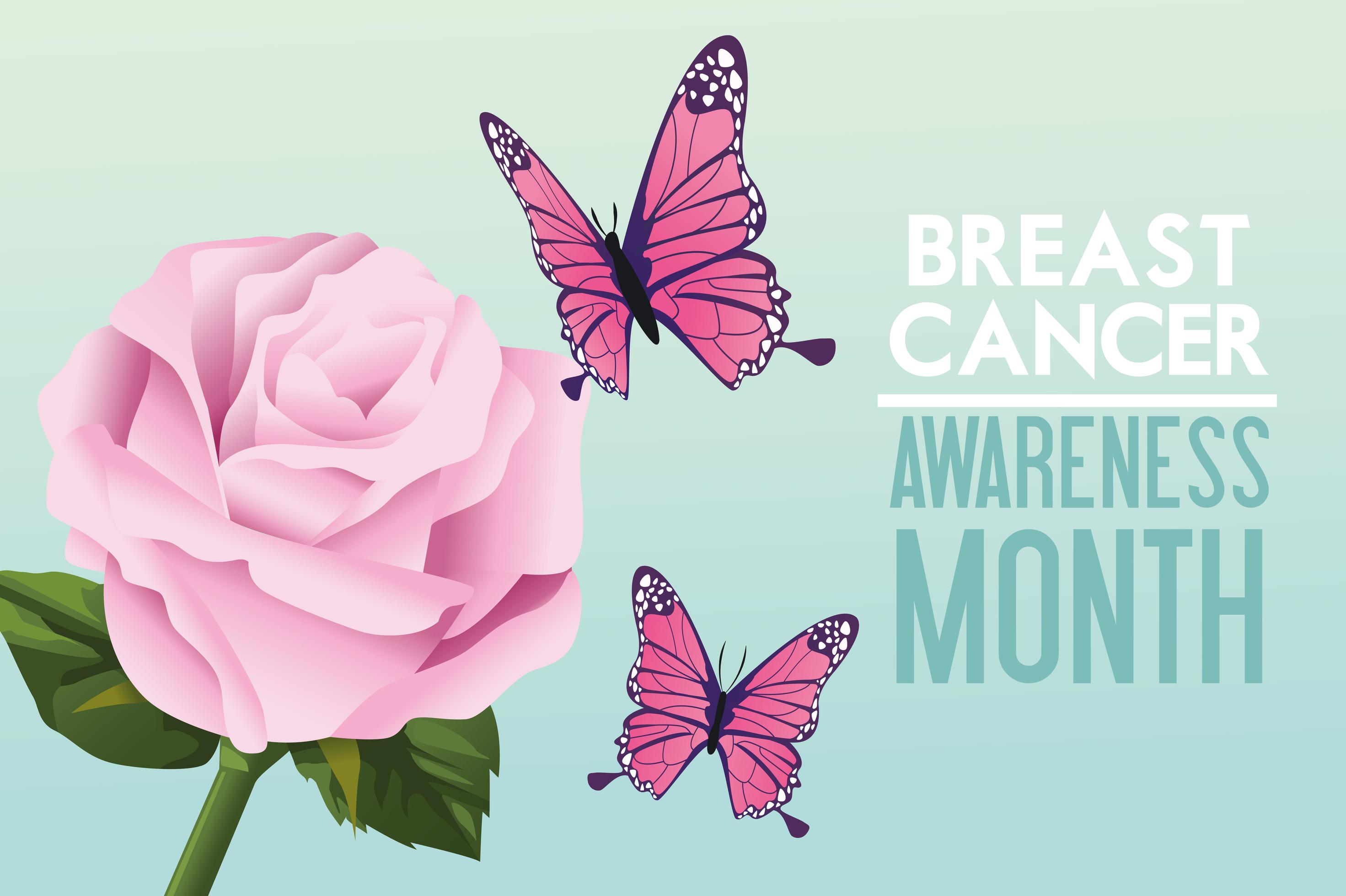 breast-cancer-awareness-month-campaign-poster-with-butterflies-and-rose
