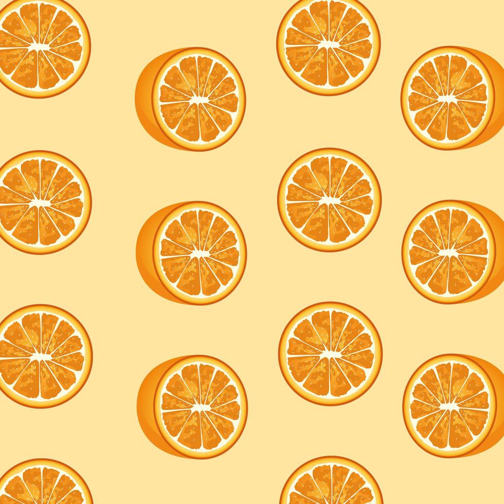 naranjas cítricos patrón decorativo vector