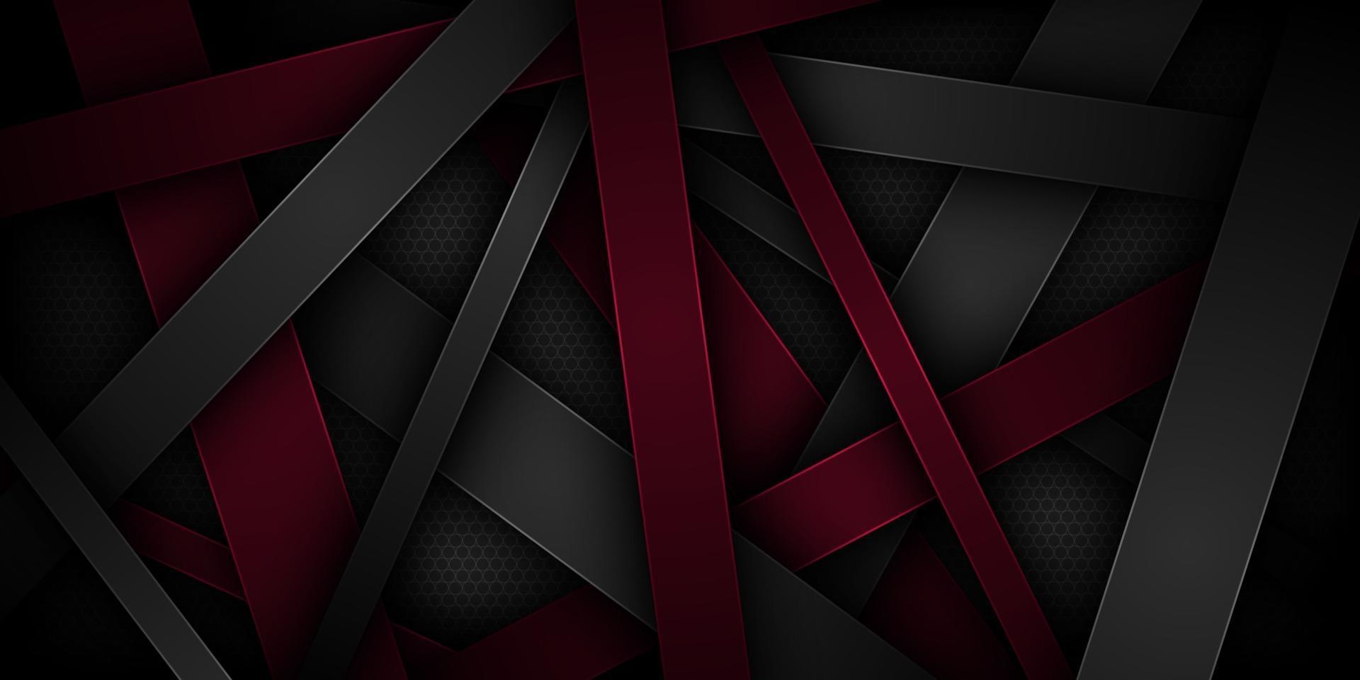 Black abstract vector background with overlapping characteristics