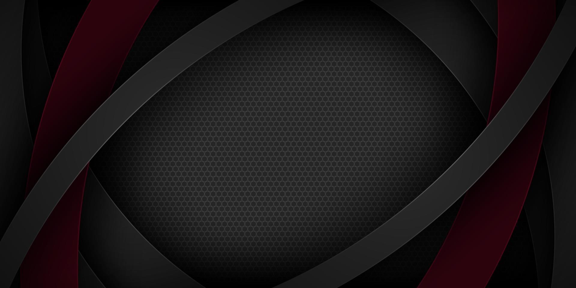 Black abstract vector background with overlapping characteristics