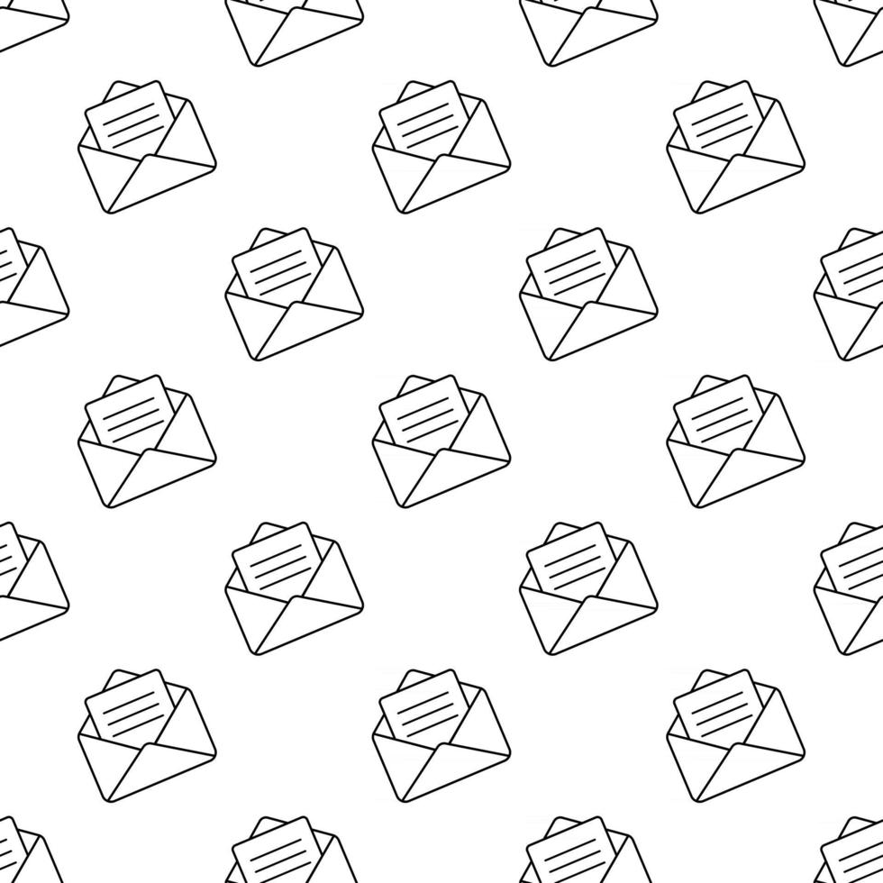 An envelope with a message seamless pattern vector