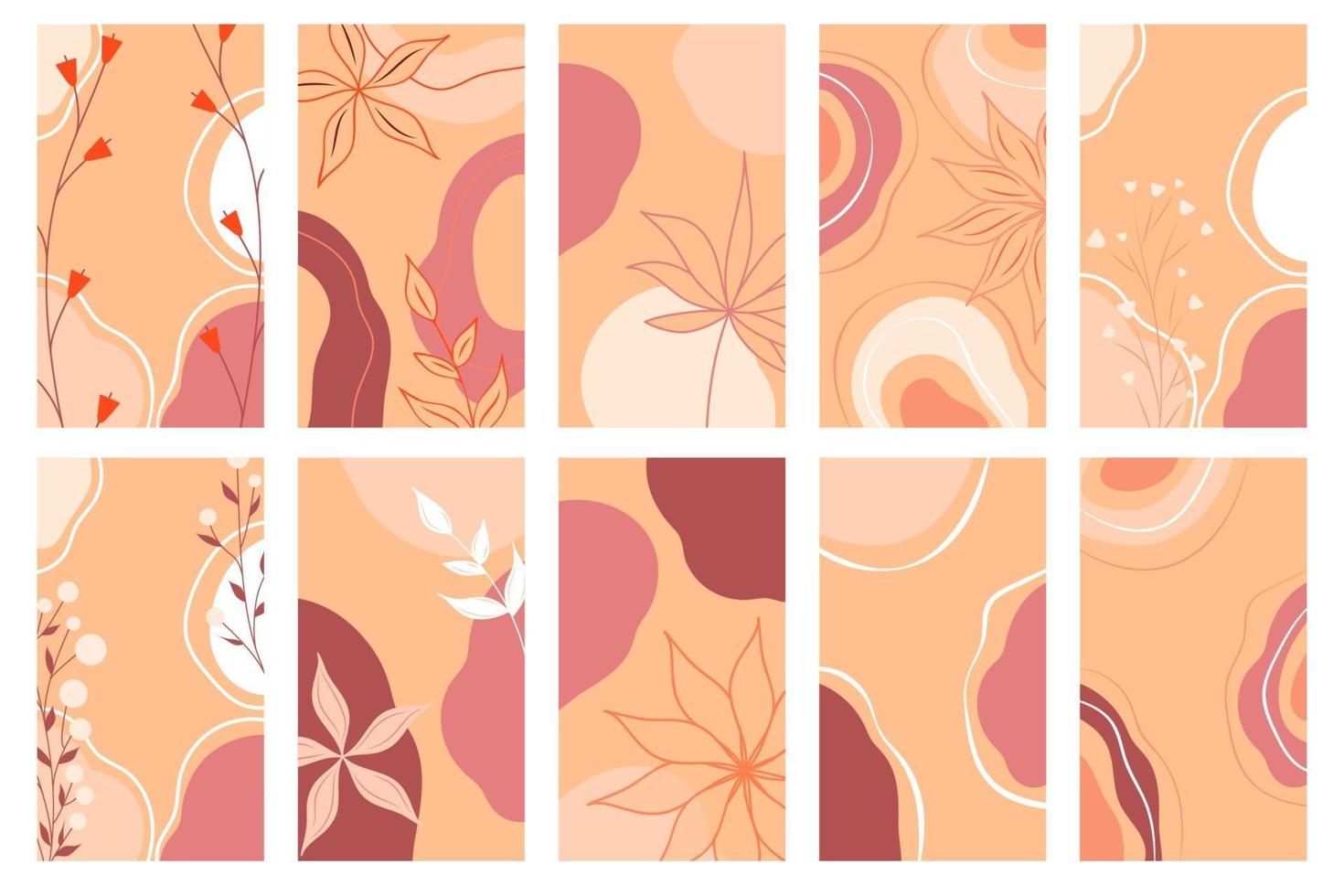 Ilustración de moda para el diseño web conjunto de plantillas de aplicaciones vectoriales elegante fondo abstracto vector