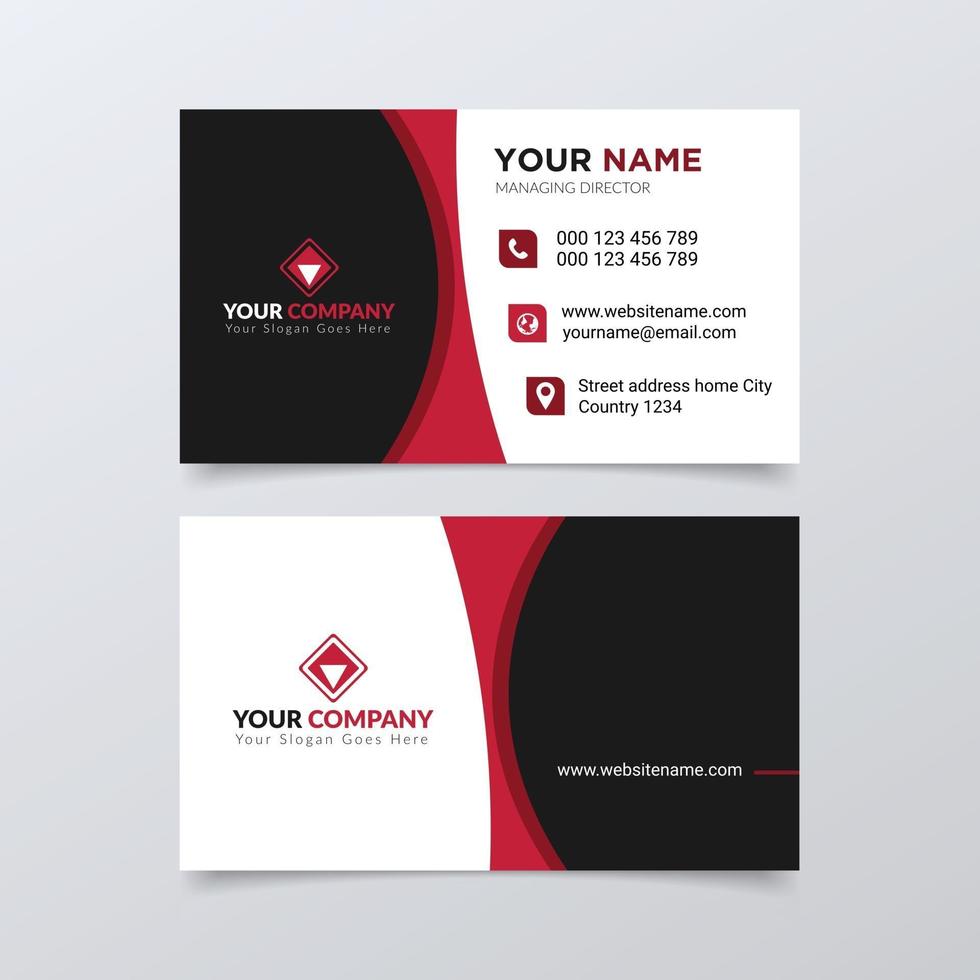 Creative and  Modern corporate business card design template vector