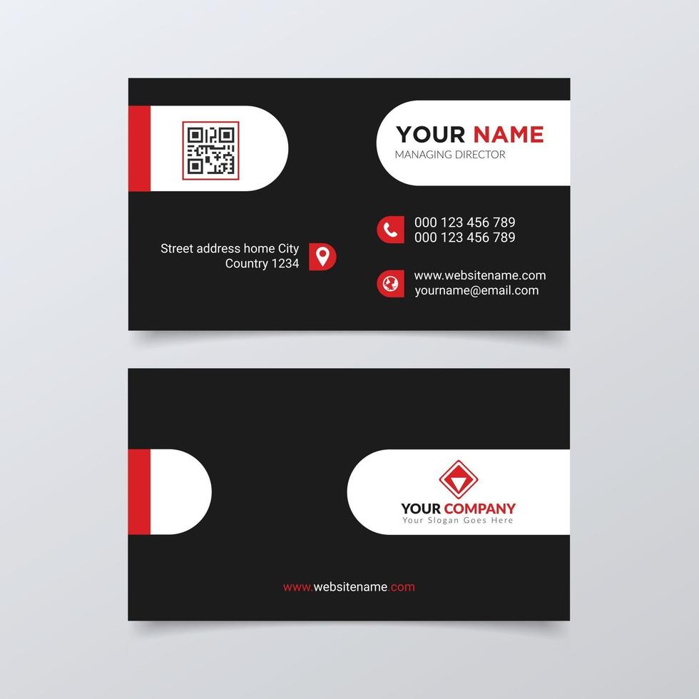 Creative and  Modern corporate business card design template vector