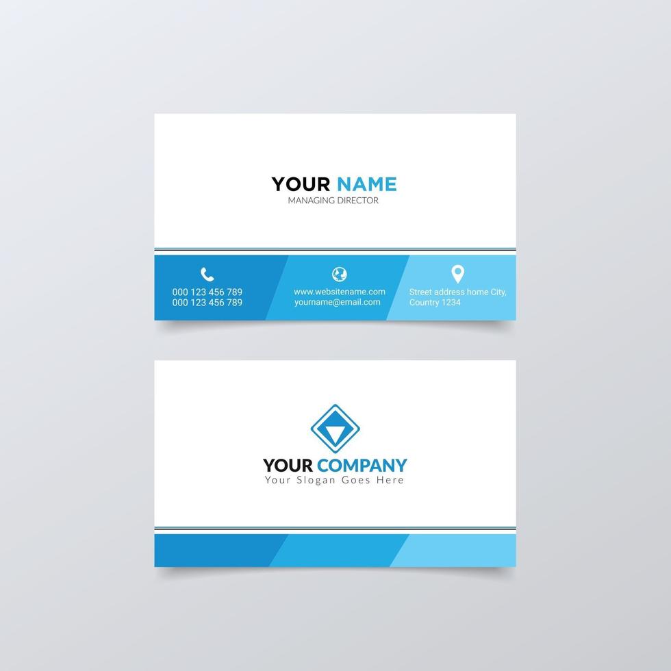 Creative and  Modern corporate business card design template vector